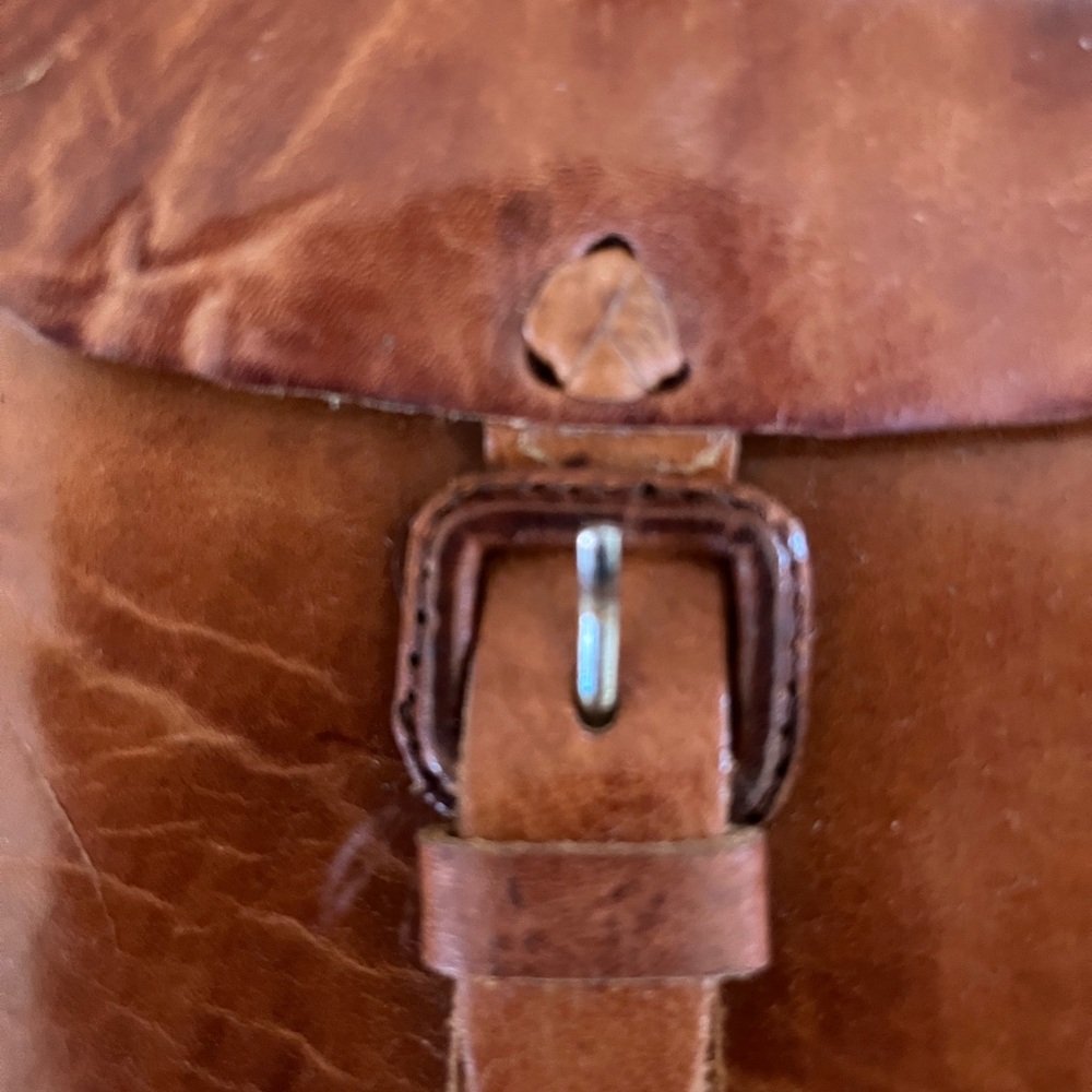 Artisan Handcrafted Brown Leather Small purse NEW with Stamp - Picture 3 of 12